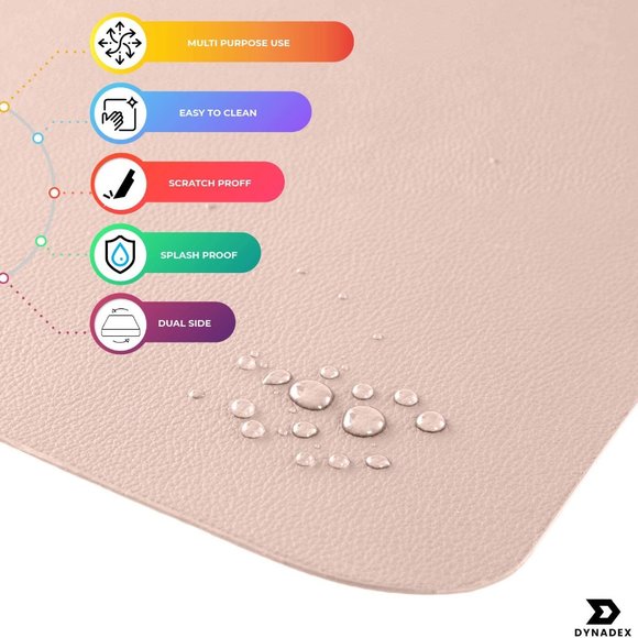 Leather Desk Pad Protector  Mouse Pad  Office Desk Mat Pink - Picture 5 of 5